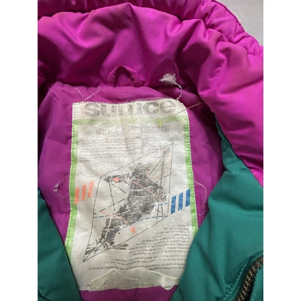VTG 90s Sun Ice Blue Ski Jacket Pullover extreme retro medium Large 42 rare